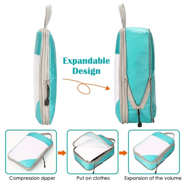 4PCS Travel Suitcase Storage Bag Set Luggage Organizer Bags Clothes Packing Cube S Bed Bath Beyond 32603921
